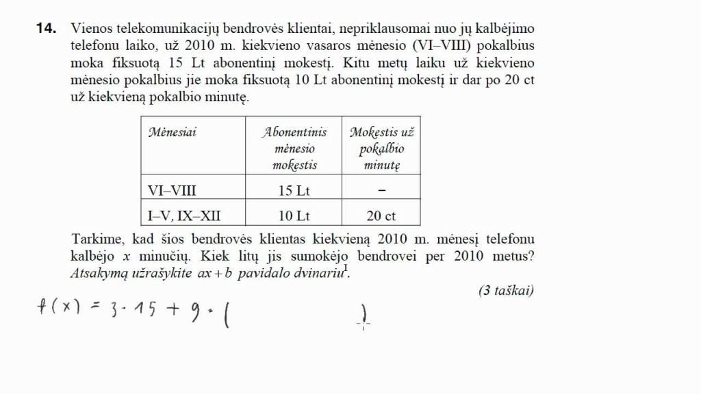 2011 VBE 14 užduotis