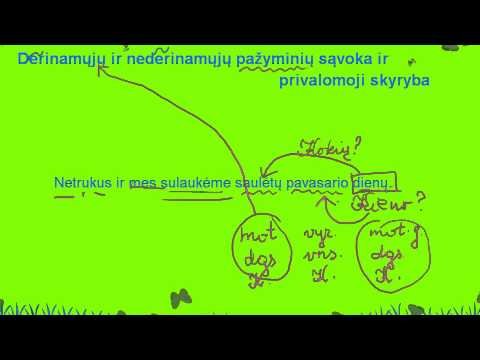 Derinamojo ir nederinamojo pažyminio sąvoka ir privalomoji skyryba