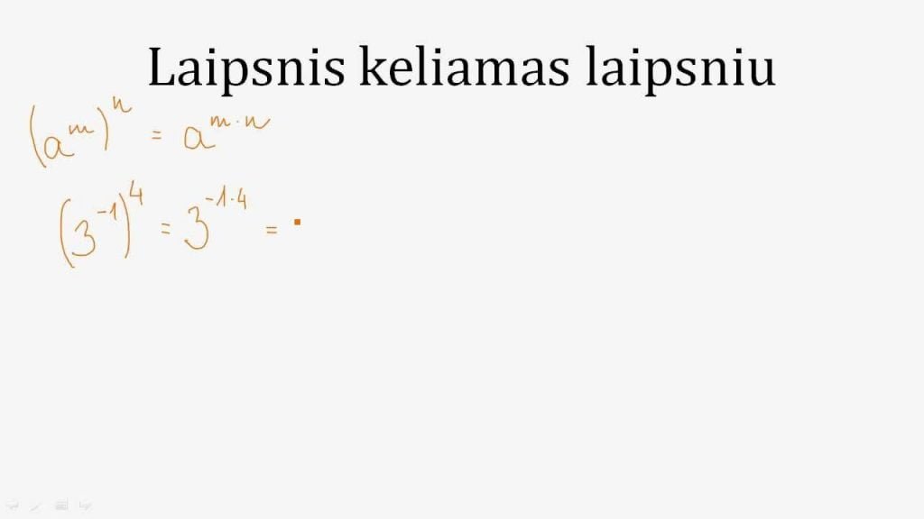 Laipsnių su sveikaisiais rodikliais savybės