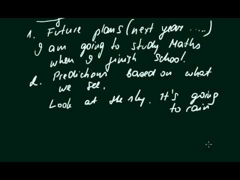 Present continuous (Going to; Will)