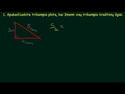 Stataus trikampio plotas