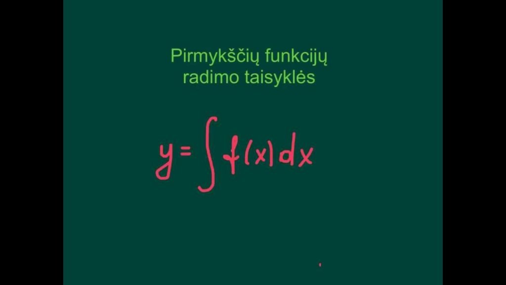 Pirmykščių funkcijų radimo taisyklės