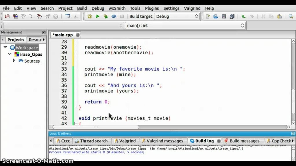 C++ įrašo tipas (struct)