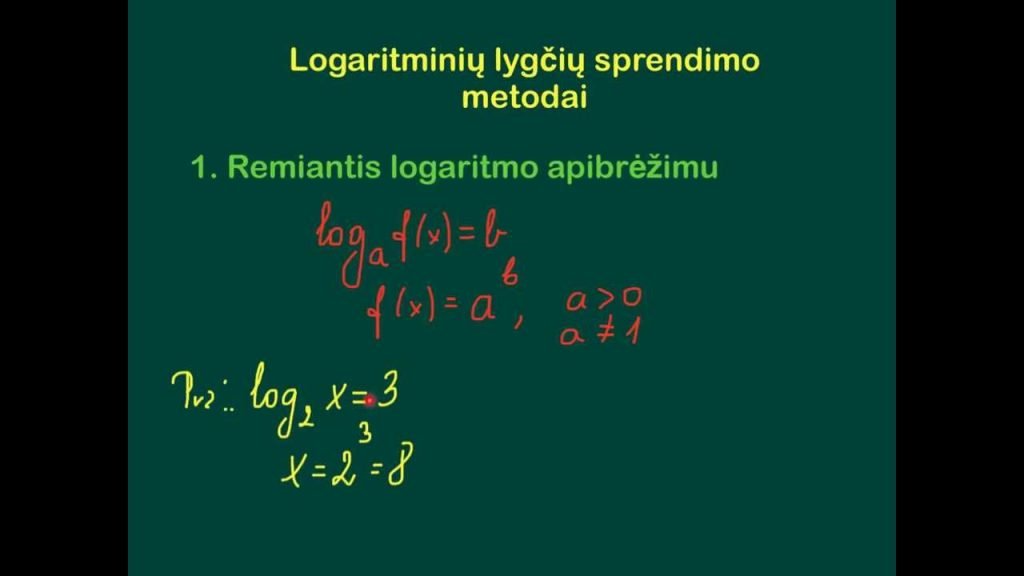 Logaritminės lygtys (3 pamoka)