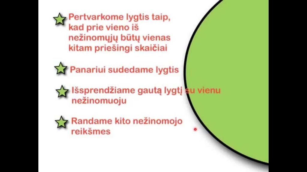 Lygčių sistemų sprendimas sudėties būdu