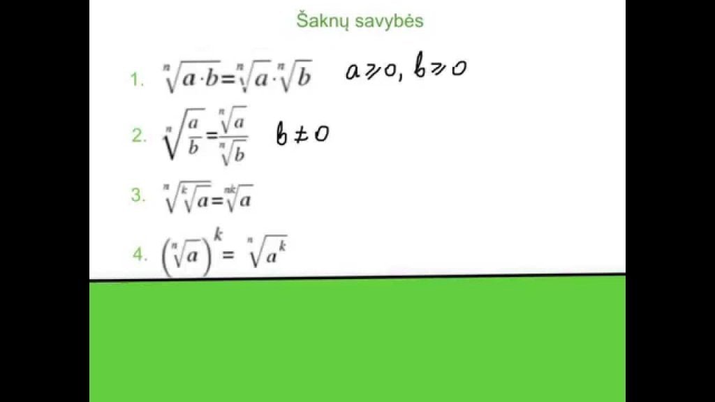 Šaknų savybės