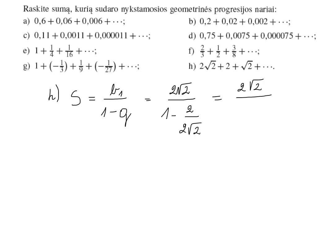 Nykstamoji geometrinė progresija