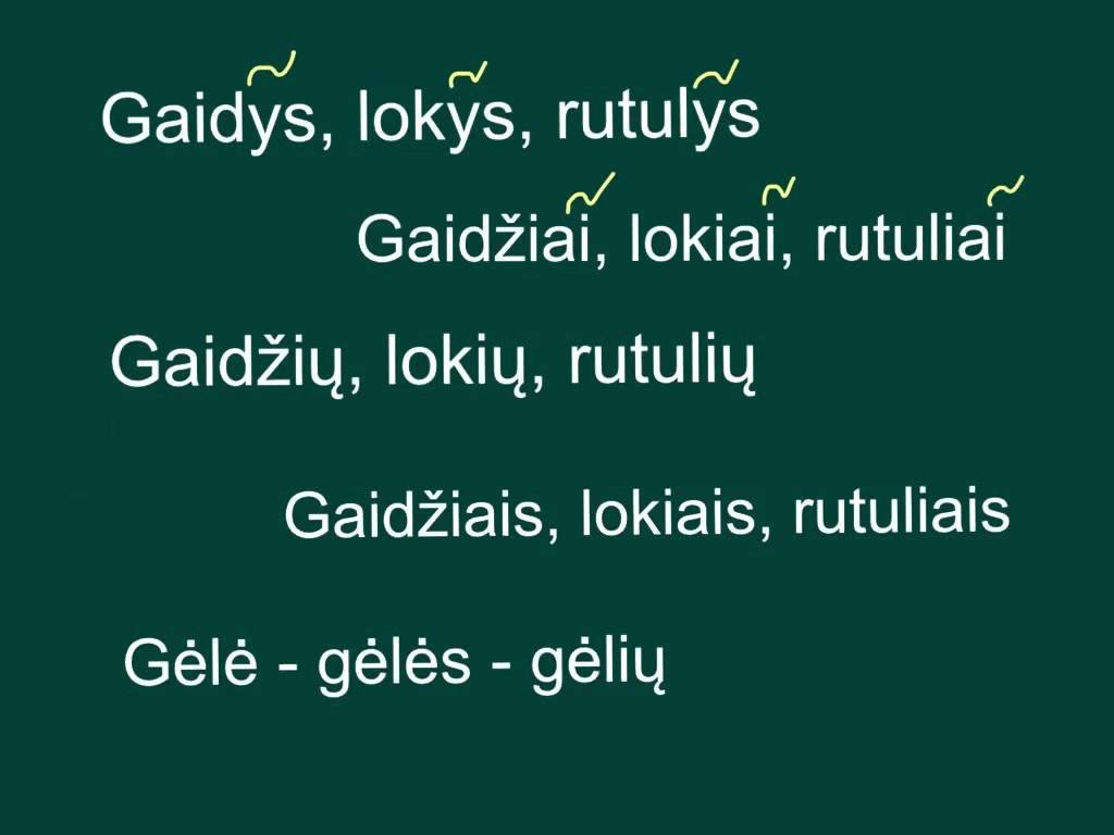 Galūnių kirčiavimas riestiniu