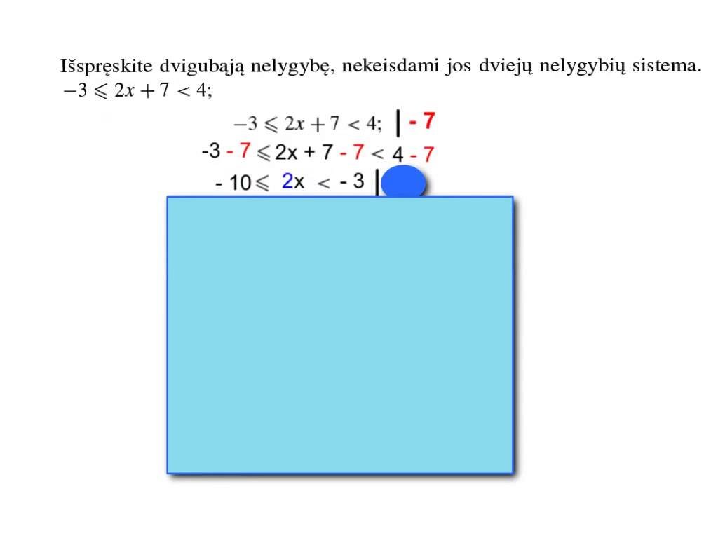 Dvigubos nelygybės. Nelygybės sprendimas.