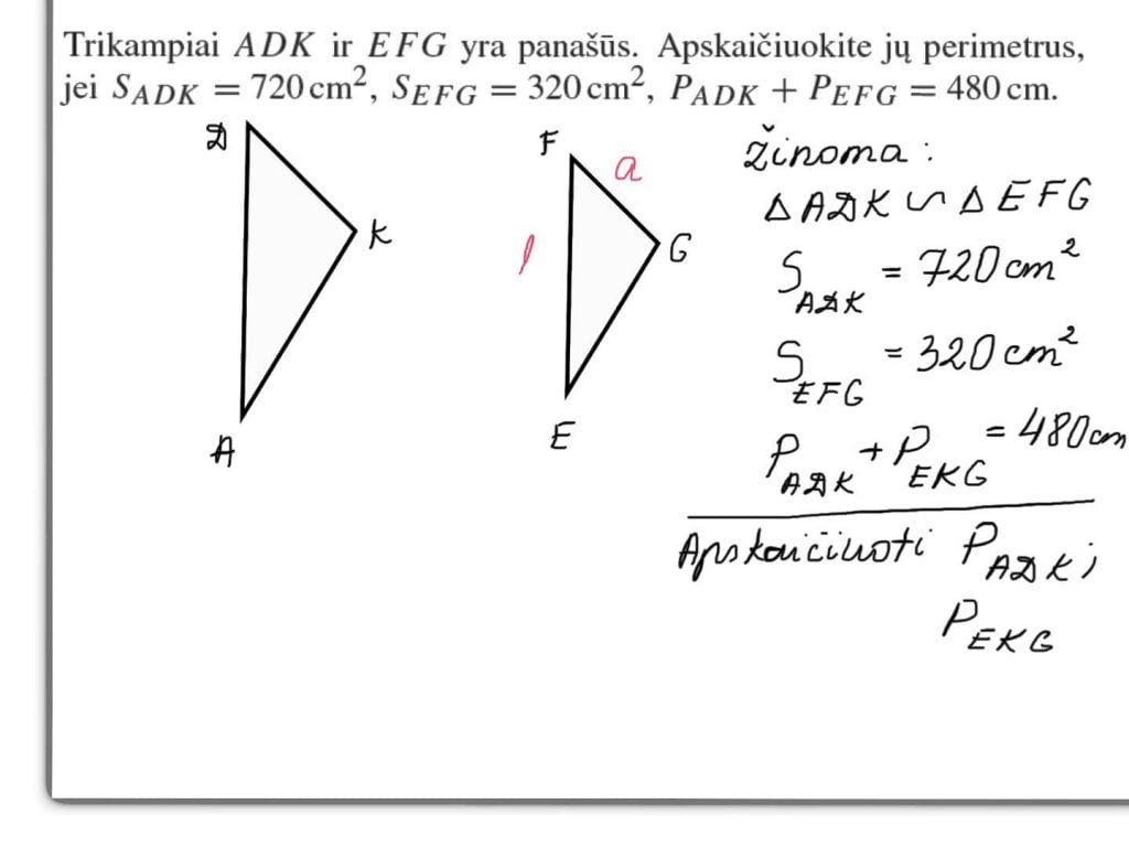 Trikampio vidurio linija. Trikampiai.