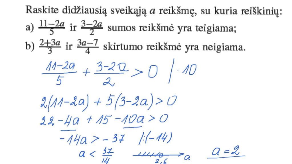 Tiesinės nelygybės ir jų sistemos