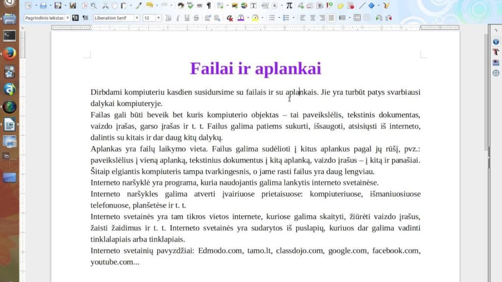 Tekstų rengyklė. 4 dalis. Iš ko yra sudarytas tekstas