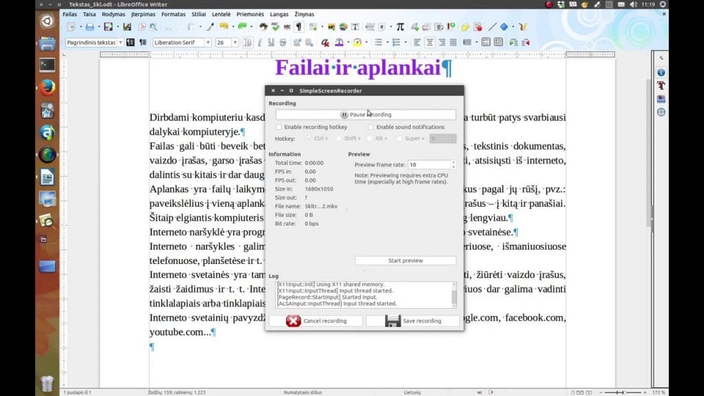 Tekstų rengyklė. 7 dalis. Greitas teksto žymėjimas ir judėjimas lapu