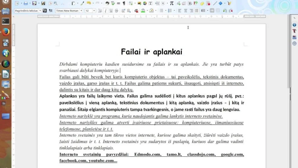 Tekstų rengyklė. 3 dalis. Teksto lygiuotės
