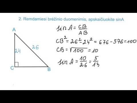 Stačiųjų trikampių trigonometriniai sąryšiai
