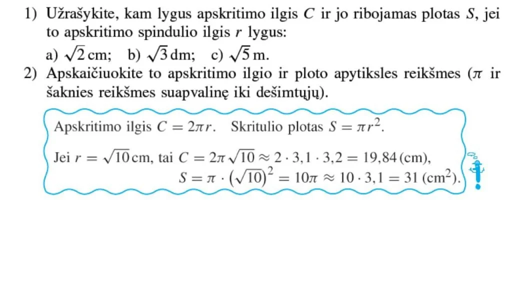 Reiškiniai su kvadratinėmis šaknimis