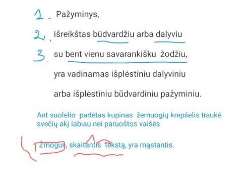 Išplėstinio pażyminio sąvoka ir skyryba