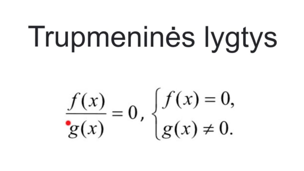 Trupmeninės lygtys
