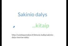 Sakinio dalys (kitaip)