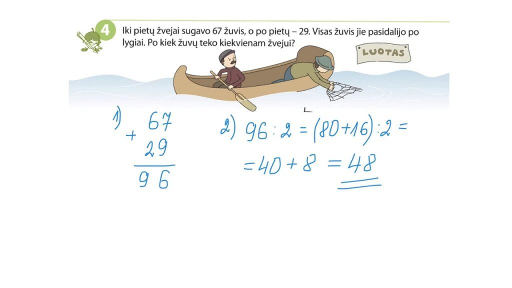 Dalyba iki 1000. Trečia pamoka.