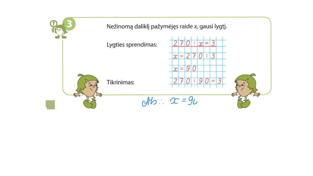 Lygtys su dalybos veiksmu. Antra pamoka.