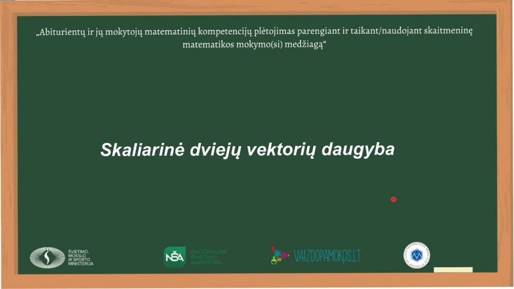 Skaliarinė dviejų vektorių daugyba