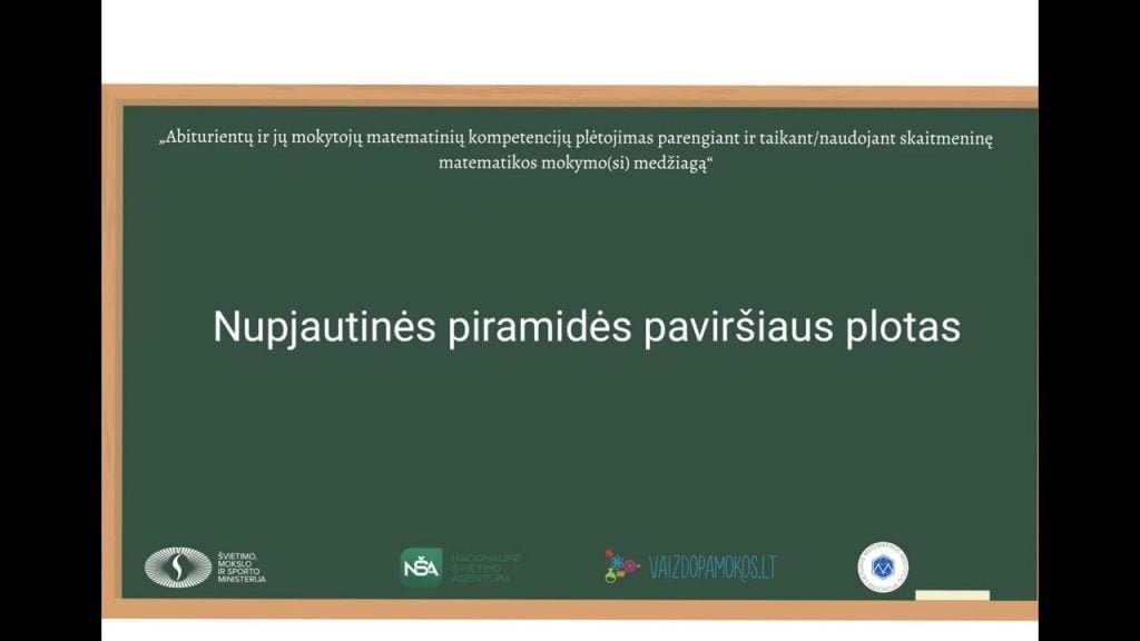Keturkampės nupjautinės piramidės paviršiaus plotas